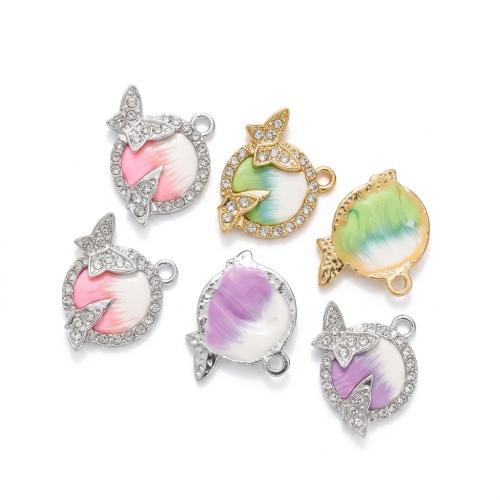 Polymer Clay Pendants, with Tibetan Style, plated, DIY & enamel & with rhinestone, more colors for choice, 20x20x3mm, Hole:Approx 2mm, Sold By PC
