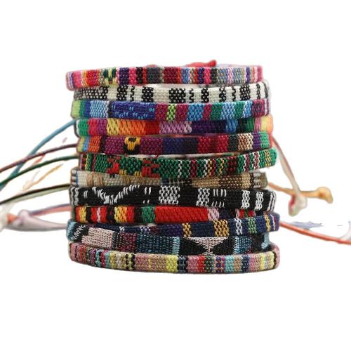 Cotton Thread Bracelet Set, handmade, folk style & Unisex, more colors for choice, Length:Approx 16-28 cm, Sold By Set