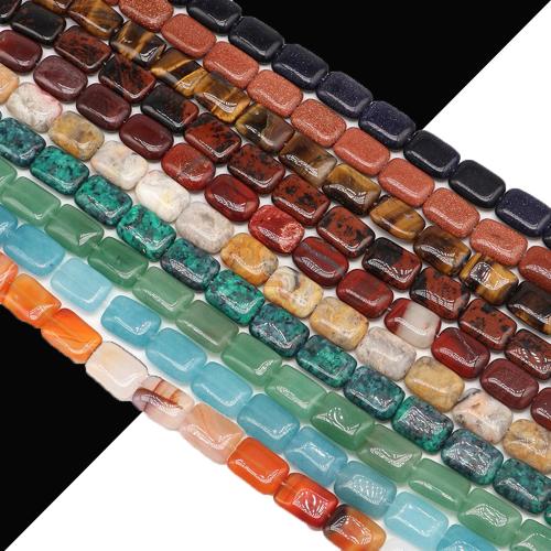 Gemstone Jewelry Beads, Rectangle, DIY & different materials for choice, 6x8mm, Approx 45PCs/Strand, Sold Per Approx 38 cm Strand