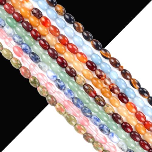 Gemstone Jewelry Beads, DIY & different materials for choice, 6x9mm, Approx 42PCs/Strand, Sold Per Approx 38 cm Strand