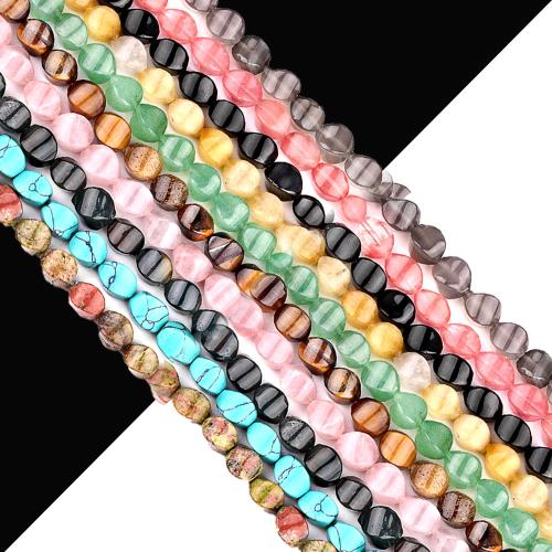 Gemstone Jewelry Beads, DIY & different materials for choice & twist, 7x9mm, Approx 38PCs/Strand, Sold Per Approx 36 cm Strand