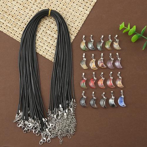 Pendentifs cristal, lune, Placage, DIY, plus de couleurs à choisir, 3x20mm, Vendu par PC