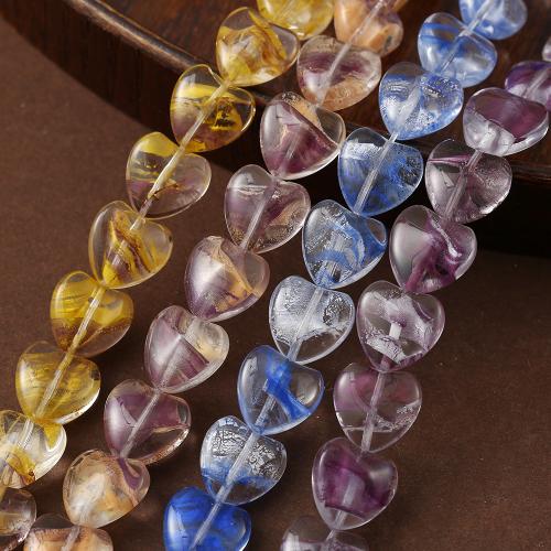 Perles de cristal coeur, DIY, plus de couleurs à choisir, 12x12mm, Environ 32PC/brin, Vendu par brin