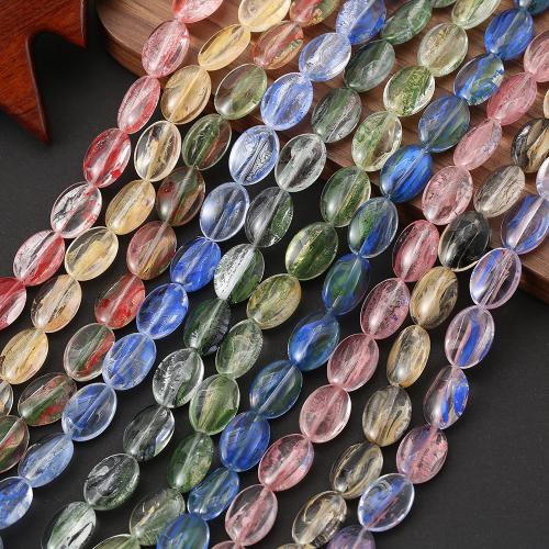 Perles de cristal ovales, DIY, plus de couleurs à choisir, 13x18mm, Environ 20PC/brin, Vendu par brin