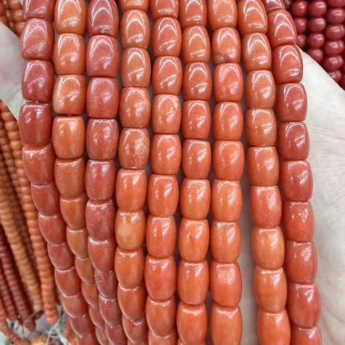 Sea Bamboo Coral Beads, barrel, DIY & different size for choice, reddish orange, Sold Per Approx 38 cm Strand
