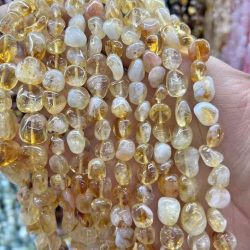 Natürlicher Citrin Perlen, Gelbquarz Perlen, Klumpen, DIY, beads size 8-12mm, verkauft per ca. 38 cm Strang