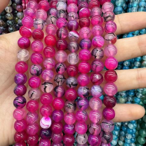 Natural Dragon Veins Agate Beads, Round, DIY & different size for choice, more colors for choice, Sold Per Approx 38 cm Strand