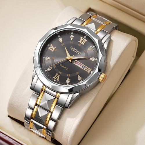 Tibetan Style Watch Bracelet, with Stainless Steel, Round, plated, Life water resistant & with roman number & for man & luminated & with rhinestone, more colors for choice, Dial specifications 42x7mm, Sold By PC