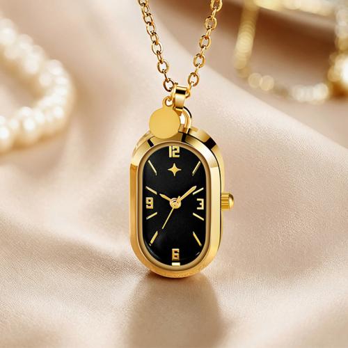 aleación de zinc Reloj collar, con acero inoxidable, chapado, Joyería & para mujer, más colores para la opción, longitud:aproximado 90 cm, Vendido por UD