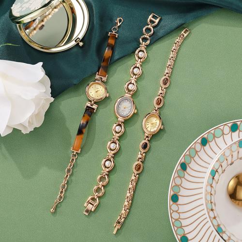 Tibetan Style Watch Bracelet, with Glass & Plastic, Chinese movement & different styles for choice & for woman, Dial specifications 38x9mm, Sold By PC