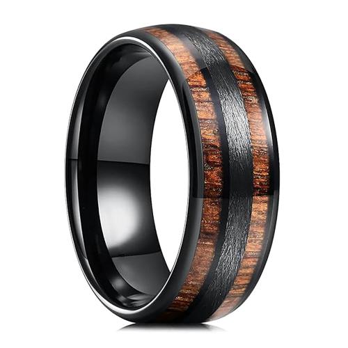 Tungsten Steel Finger Ring, with Porcelain, plated, Unisex & different size for choice, more colors for choice, 8mm, Hole:Approx 2mm, US Ring Size:7-12, Sold By PC