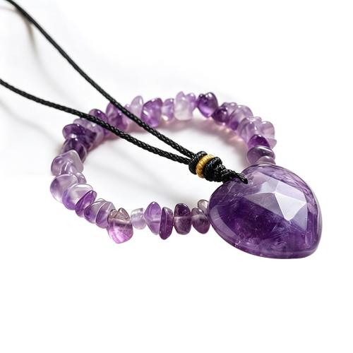 Gemstone Jewelry Set, pendant & bracelet, Heart, 2 pieces & different materials for choice & for woman, 2Sets/Lot, Sold By Lot