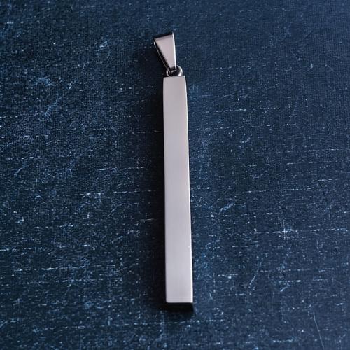 Titanium Steel Pendants, Rectangle, plated, DIY, more colors for choice, 40x4x4mm, Sold By PC
