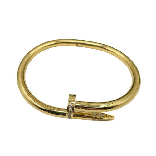 Acier titane bracelet ordinaire, Placage, unisexe & avec strass, plus de couleurs à choisir, Vendu par PC