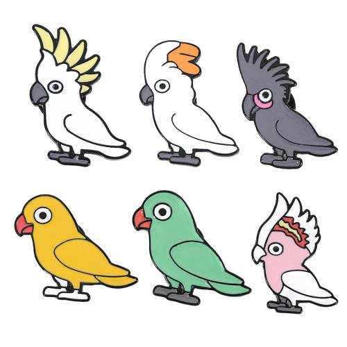 Tibetan Style Brooch, Parrot, Unisex & different styles for choice & enamel, Sold By PC