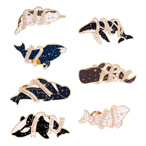 aleación de zinc broche, allena, chapado, unisexo & diferentes estilos para la opción & esmalte, Vendido por UD