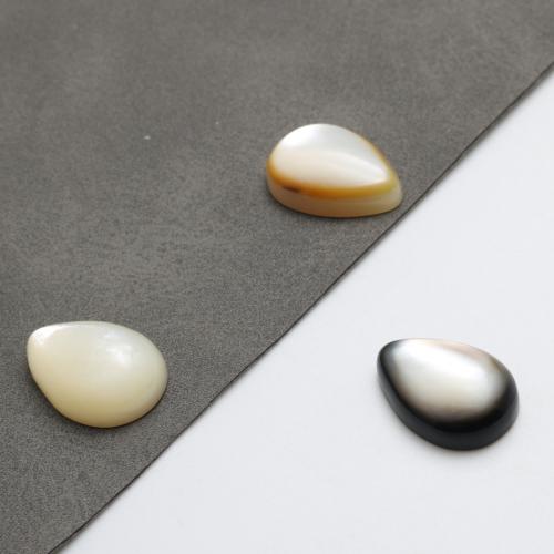 Shell Cabochons, Teardrop, polished, DIY, more colors for choice, 13x18x5.60mm, Sold By PC