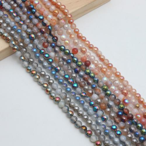 Gemstone Jewelry Beads, Round, plated, DIY & different size for choice & smooth, more colors for choice, Sold By Strand