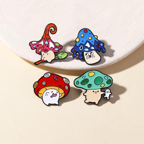 Tibetan Style Brooch, mushroom, Unisex & different styles for choice & enamel, Sold By PC