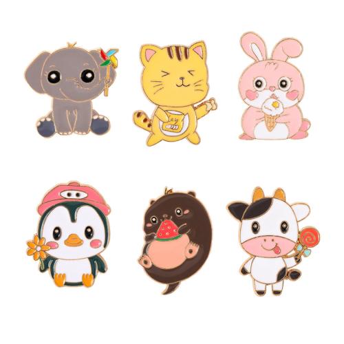 Tibetan Style Brooch, Cartoon, plated, Unisex & different styles for choice & enamel, Sold By PC