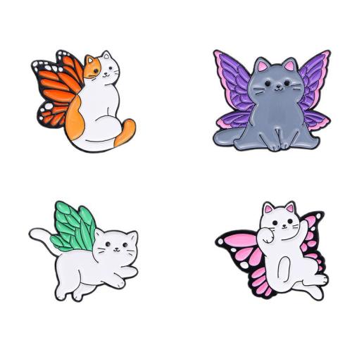 Tibetan Style Brooch, Cat, Unisex & different styles for choice & enamel, Sold By PC