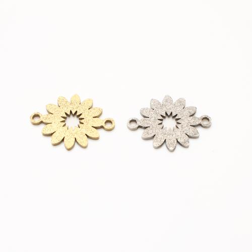 Stainless Steel Connector, 304 Stainless Steel, Flower, plated, DIY & hollow, more colors for choice, 19x14x1mm, 20PCs/Lot, Sold By Lot
