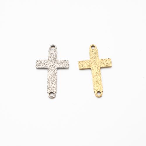Stainless Steel Connector, 304 Stainless Steel, Cross, plated, DIY, more colors for choice, 22x13x1mm, 20PCs/Lot, Sold By Lot
