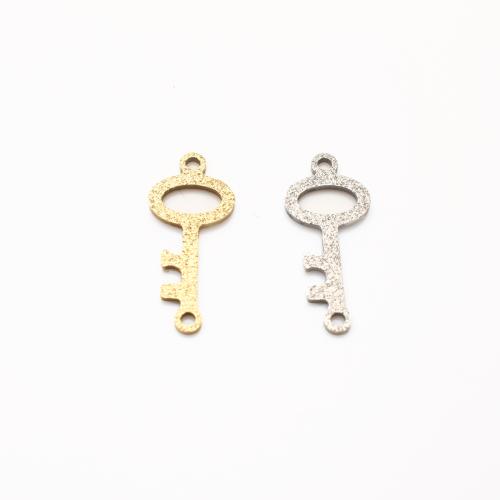Stainless Steel Connector, 304 Stainless Steel, Key, plated, DIY & hollow, more colors for choice, 22x10x1mm, 20PCs/Lot, Sold By Lot
