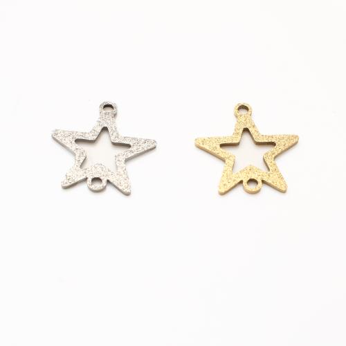 Stainless Steel Connector, 304 Stainless Steel, Star, plated, DIY & hollow, more colors for choice, 18x17x1mm, 20PCs/Lot, Sold By Lot