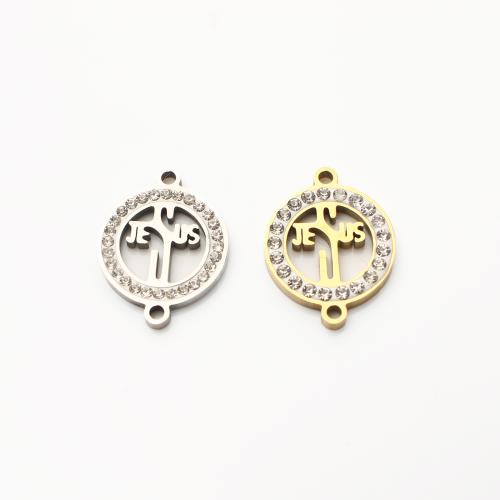 Stainless Steel Connector, 304 Stainless Steel, plated, DIY & with rhinestone, more colors for choice, 20x15x2mm, 20PCs/Lot, Sold By Lot