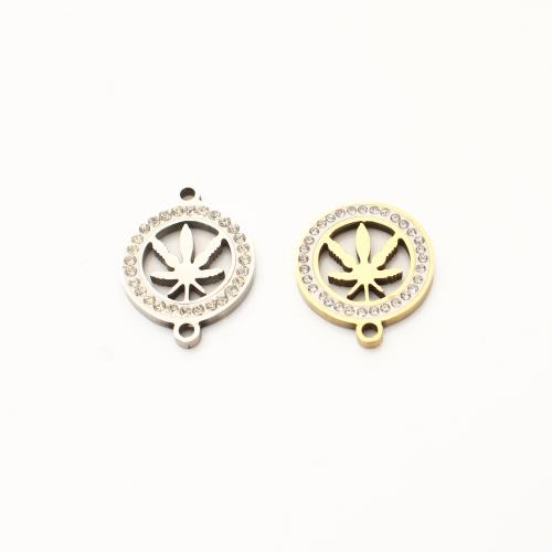Stainless Steel Pendants, 304 Stainless Steel, plated, DIY & with rhinestone & hollow, more colors for choice, 20PCs/Lot, Sold By Lot