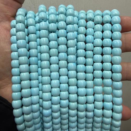 Türkis Perlen, Natürliche Türkis, Apfel, poliert, DIY, keine, 7x8mm, ca. 50PCs/Strang, verkauft von Strang