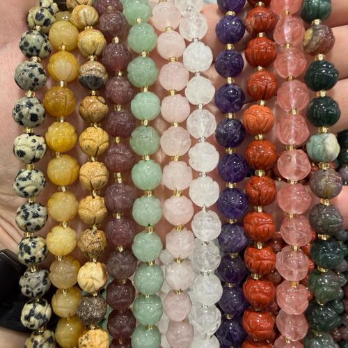 Perles bijoux en pierres gemmes, pierre gemme, Lotus, poli, DIY & différents matériaux pour le choix, 10mm, Environ 33PC/brin, Vendu par brin