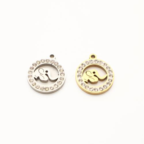 Edelstahl Schmuck Anhänger, 304 Edelstahl, plattiert, DIY & mit Strass & hohl, keine, 20PCs/Menge, verkauft von Menge