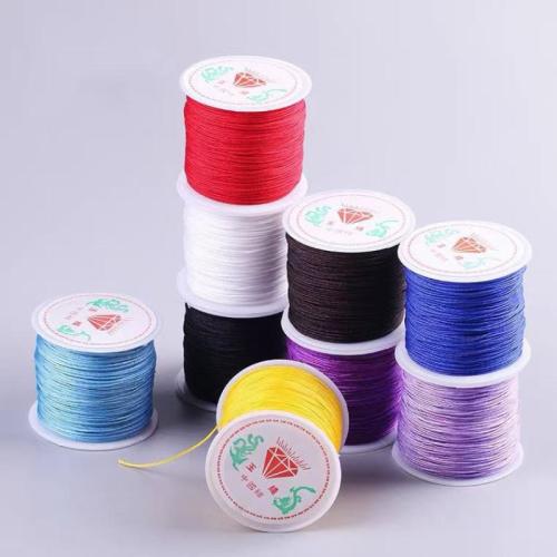 Cuerda de Nylon, cordón de nylon, con carrete de plástico, color mixto, 0.80mm, longitud:500 m, 10PCs/Grupo, 50m/UD, Vendido por Grupo