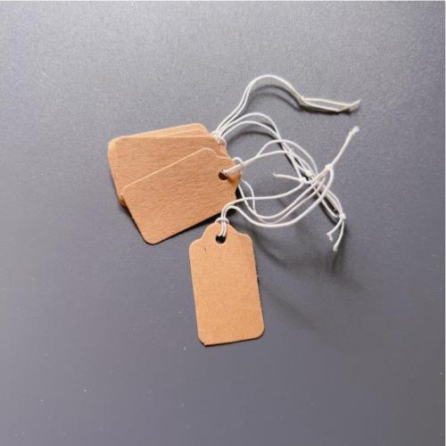 Etiqueta de Precio para Joyería, Kraft, con cordón de nylon, diverso tamaño para la opción, 35x18mm, 1000PCs/Bolsa, Vendido por Bolsa