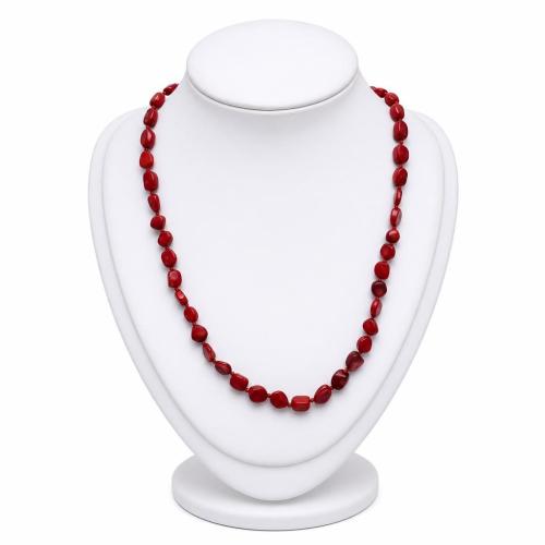 Koralle Halskette, Unregelmäßige, Modeschmuck, rot, 7-15*6-8*4-6mm, verkauft von Strang