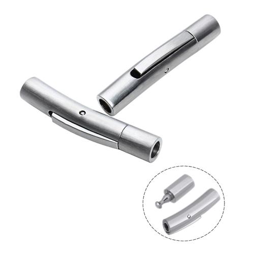 Stainless Steel Bayonet Clasp, Tube, different size for choice & matte, original color, Sold By PC