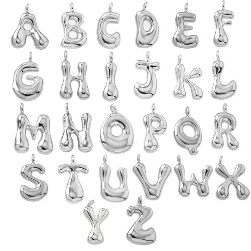 Messing Schmuck Anhänger, Alphabet-Buchstabe, plattiert, DIY & verschiedene Stile für Wahl, 10PCs/Menge, verkauft von Menge