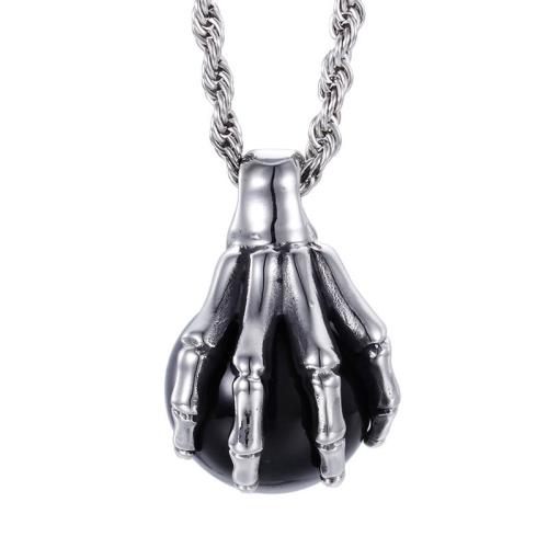 Edelstahl Schmuck Anhänger, 304 Edelstahl, mit Harz, Klaue, DIY, 27x41mm, verkauft von PC