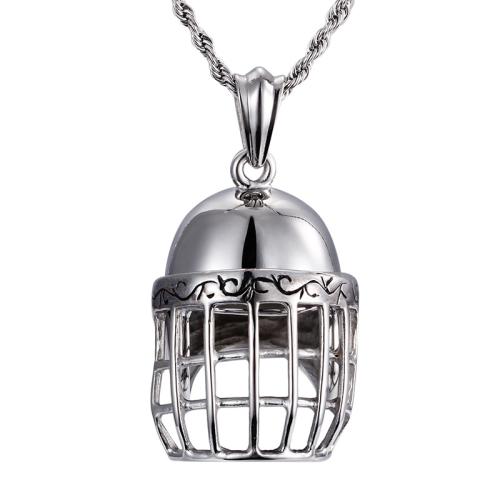 Pendentifs en titane, Acier titane, Casque, DIY, couleur originale, 38x49mm, Vendu par PC