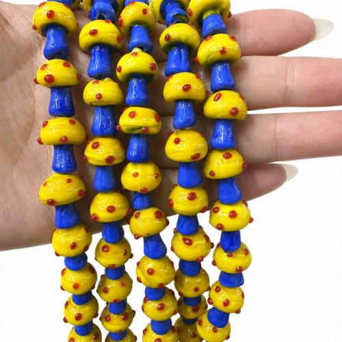 Abalorios de Cristal Murano hecho a mano, Cristal de murano, champiñon, Bricolaje & esmalte, más colores para la opción, 12x17mm, 25PCs/Bolsa, Vendido por Bolsa