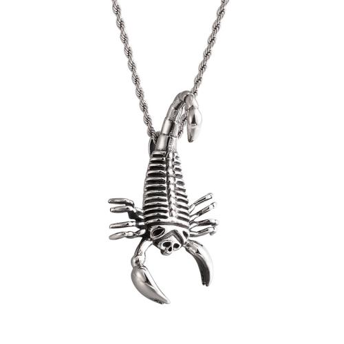 Pendentifs en titane, Acier titane, scorpion, DIY, couleur originale, 73x44mm, Vendu par PC
