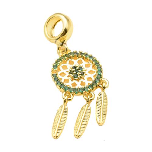 Cubic Zirconia Micro Pave Brass Pendants, plated, DIY & different styles for choice & micro pave cubic zirconia, Sold By PC