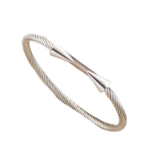 Acier titane bracelet manchette, Placage, unisexe & styles différents pour le choix, Diamètre intérieur:Environ 60mm, Vendu par PC