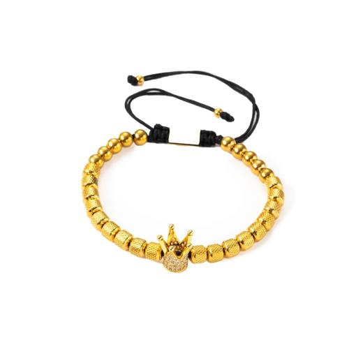 304 Stainless Steel Bracelet, with Dyed Marble & Black Stone, plated, Unisex & different styles for choice & micro pave cubic zirconia, Inner Diameter:Approx 60mm, Sold By PC