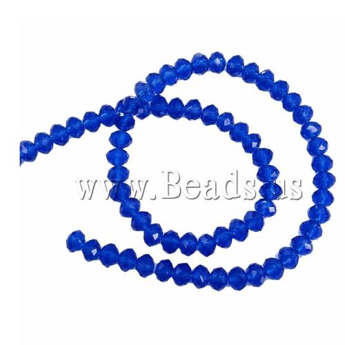 Rondelle Crystal Beads, imitation CRYSTALLIZED™ element crystal, Sapphire, 8x10mm, Hole:Approx 1.5mm, Length:22 Inch, 10Strands/Bag, Sold By Bag