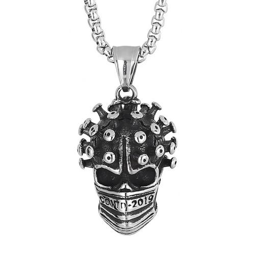 Titanium Steel Pendants, Skull, plated, DIY, more colors for choice, 25x33mm, Sold By PC