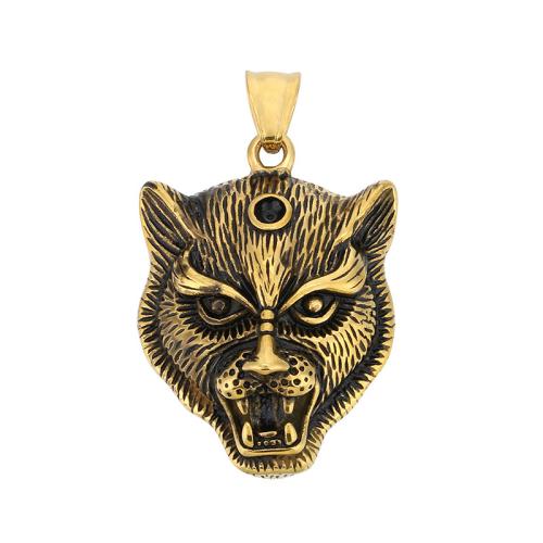 Titanium Steel Pendants, Leopard, Vacuum Ion Plating, vintage & DIY, more colors for choice, 40x30mm, Sold By PC