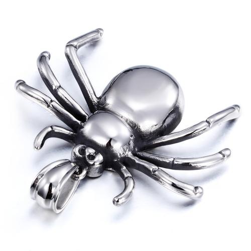 Titanium Steel Pendants, Spider, DIY, original color, 70x50mm, Sold By PC